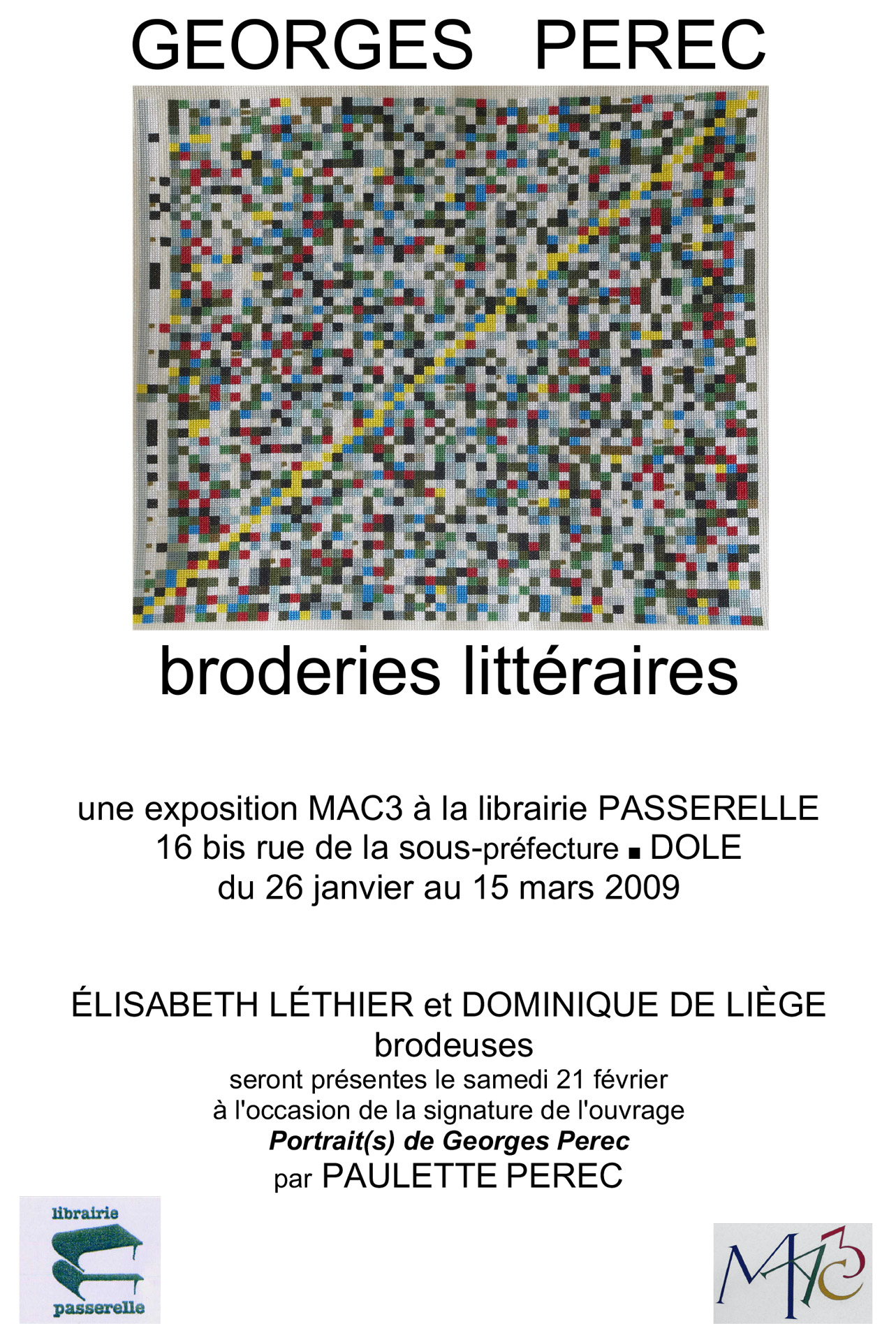 Exposition Broderie Littéraires - Affiche